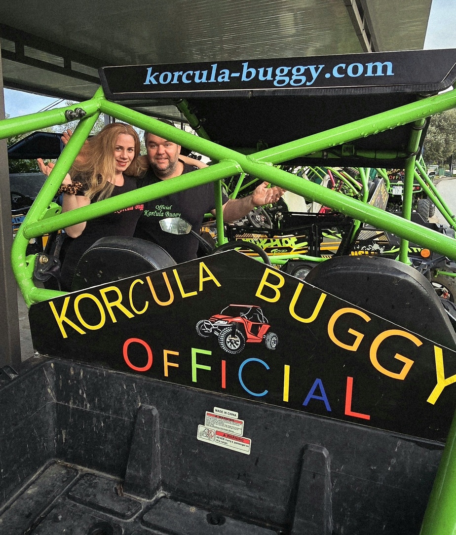 Branko and Ana, creators and hosts of the original Korčula Buggy Safari tour